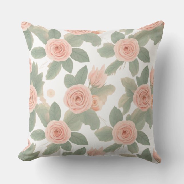 Whimsical Watercolor Floral Pillow Designs Kissen (Vorderseite)