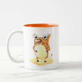 Whimsical Watercolor Giraffe Collectible Zweifarbige Tasse