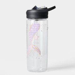 Whimsical Watercolor Glitzer Mermaid Schwanz Trinkflasche