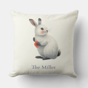 Whimsical Watercolor Hase Ostern Kissen
