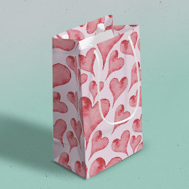 Whimsical Watercolor Hearts Valentinstag Kleine Geschenktüte