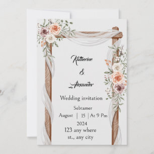Whimsical Watercolor Hochzeit Einladung mit Soft