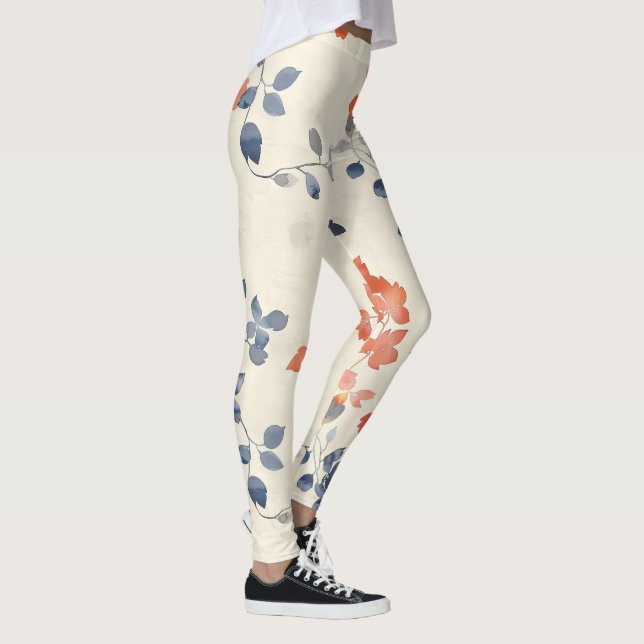 Whimsical Watercolor Japanisch Leggings (Rechts)