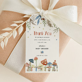 Whimsical Watercolor Mushroom Baby Dusche Gefallen Geschenkanhänger