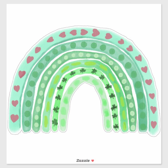 Whimsical Watercolor Painbow Aufkleber (Blatt)