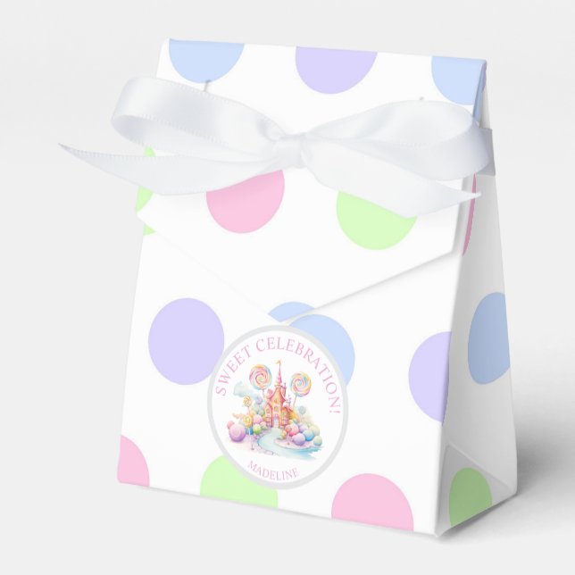 Whimsical Watercolor Pastel Candyland Birthday Geschenkschachtel (Vorderseite)