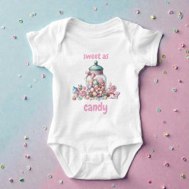 Whimsical Watercolor Sweet Candy Baby Strampler