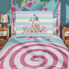 Whimsical Watercolor Sweet Candy Kissenbezug