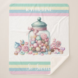 Whimsical Watercolor Sweet Candy Sherpadecke