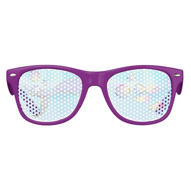 Whimsical Watercolor Untermeerkatze Party Partybrille (Vorderseite)