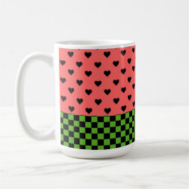 Whimsical Watermelon Colors Gemustert Kaffeetasse
