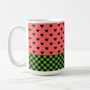 Whimsical Watermelon Colors Gemustert Kaffeetasse