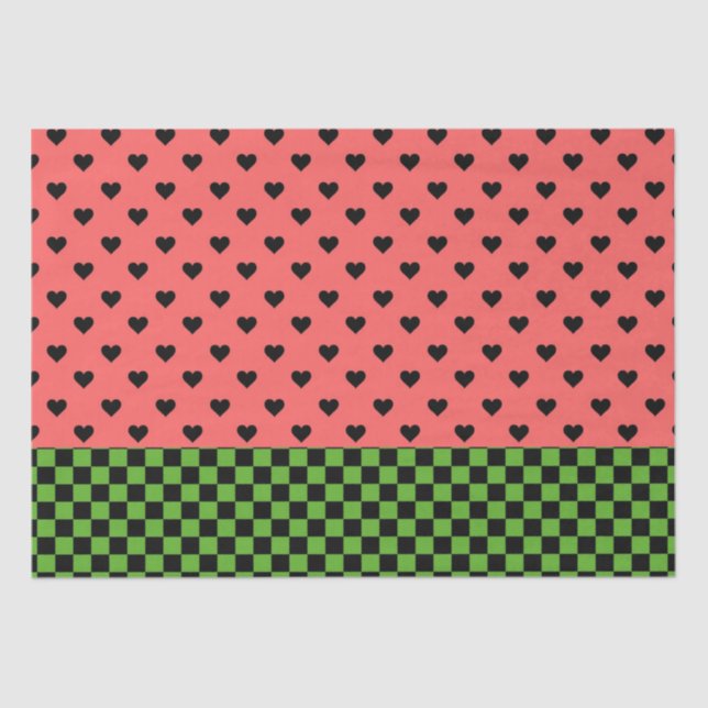 Whimsical Watermelon Colors Gemustert Seidenpapier (Vorderseite)