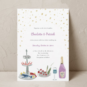 Whimsical Wedding Einladung von Hand gezeichnet Wa