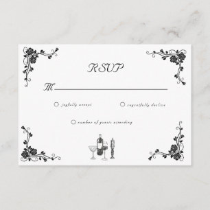 Whimsical Wedding RSVP Begleitkarte