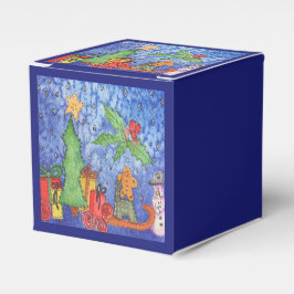 Whimsical Weihnachten Cheer Aquarellmalerei Geschenkschachtel