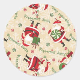 Whimsical Weihnachten Runder Aufkleber