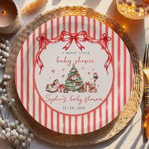 Whimsical Weihnachts-Baby-Party Pappteller
