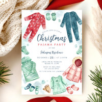 Whimsical Weihnachts-Pyjama-Party-Einladung 