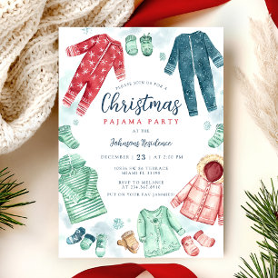 Whimsical Weihnachts-Pyjama-Party-Einladung  Einladung