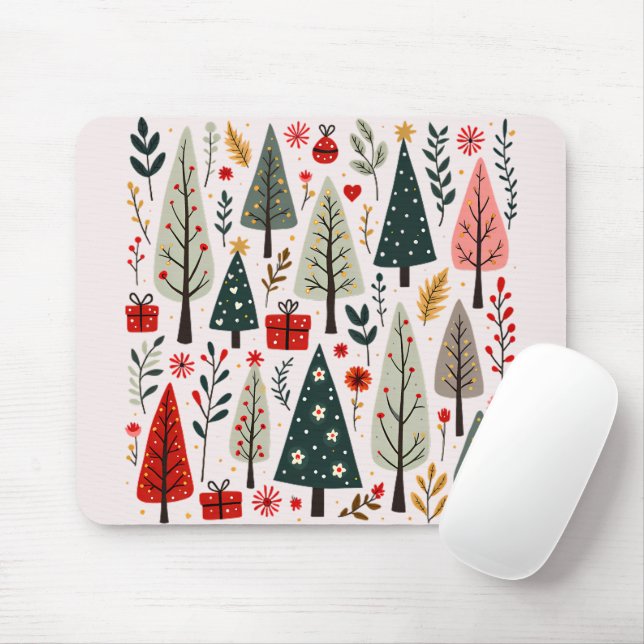 Whimsical Weihnachtsbaumwald Mousepad (Mit Mouse)