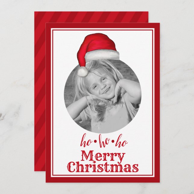 Whimsical Weihnachtsfotokarte 1 Foto Feiertagskarte (Vorne/Hinten)
