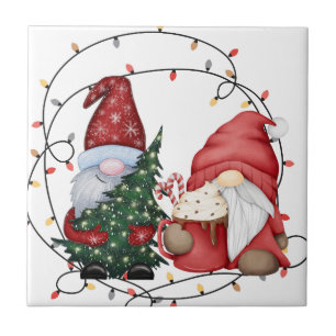 Whimsical Weihnachtsgnomes Fliese
