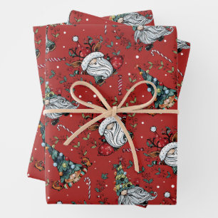 Whimsical Weihnachtsgnomes Geschenkpapier Set