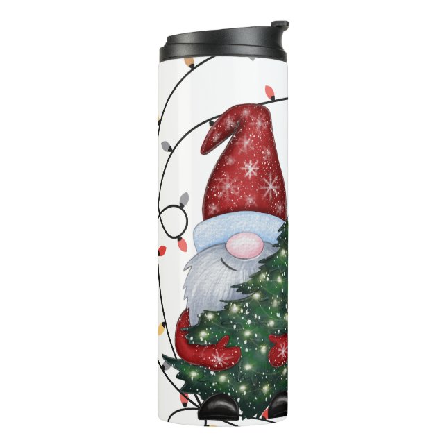 Whimsical Weihnachtsgnomes Thermosbecher (Nach links gedreht)