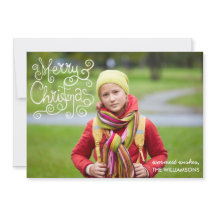 Whimsical Weihnachtskalligraphie Swirf Ihr Foto