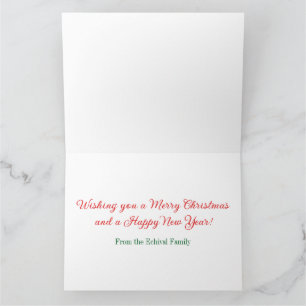 Whimsical Weihnachtskarte Rot Schwarz Karte