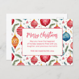 Whimsical Weihnachtsschmuck Vintag Feiertagspostkarte