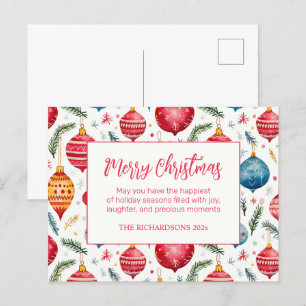 Whimsical Weihnachtsschmuck Vintage Feiertagspostkarte