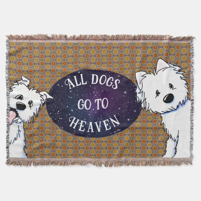 Whimsical Westies Throw Blanket Decke (Vorderseite)