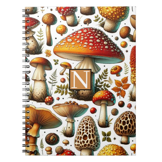 Whimsical Wild Mushrooms Notizblock (Vorderseite)