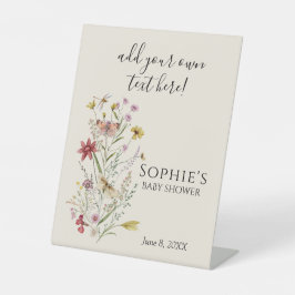 Whimsical Wildblume Baby in Bloom Custom Words Sockelschild