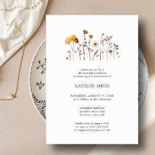 Whimsical Wildblume Boho Bridesmaids Luncheon Einladung