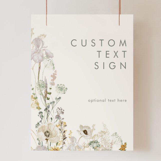 Whimsical Wildblume Elfenbeinkarten und Geschenke  Poster (Von Creator hochgeladen)