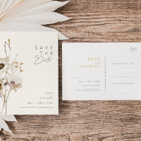 Whimsical Wildblume Elfenbeinküste Save the Date P