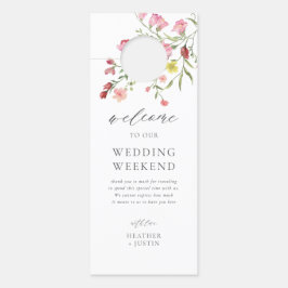 Whimsical Wildblume Garden Hochzeit nicht stören Türanhänger