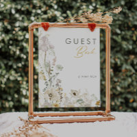 Whimsical Wildblume Guest Book Sign
