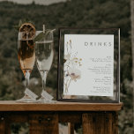 Whimsical Wildblume Ivory Wedding Drinks Menü Poster<br><div class="desc">Diese Whimsical Wildblume Ivory Hochzeitsgetränke Menü Poster ist perfekt für Ihre einfache, elegante boho Hochzeit. Die minimalistischen Aquarellfarben-Wildblumen werden Ihre Vision zum Leben erwecken! Das Design der hübschen Blume in Weiß und Gold, mit Touchs von lila und gelb, ist sicher, um Ihren minimalen Herbst Blumentraum zu vervollständigen! Behalt es so,...</div>