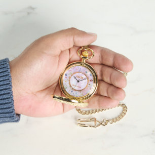 Whimsical Wildblume Pink Pocket eWatch Armbanduhr