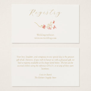Whimsical Wildblume Wedding Registry Enclosure