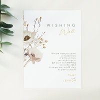 Whimsical Wildblume Wedding Wishing Well Card