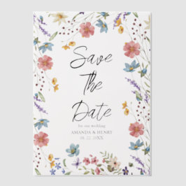 Whimsical Wildblumen Garden Wedding Save the Date