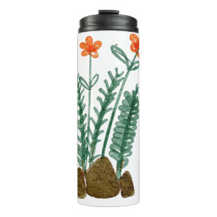 Whimsical Wildblumengarten Floral Edelstahl Thermosbecher