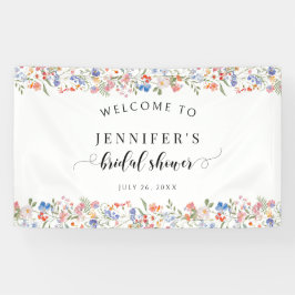 Whimsical Wildflower Bloom Bridal Shower Welcome Banner