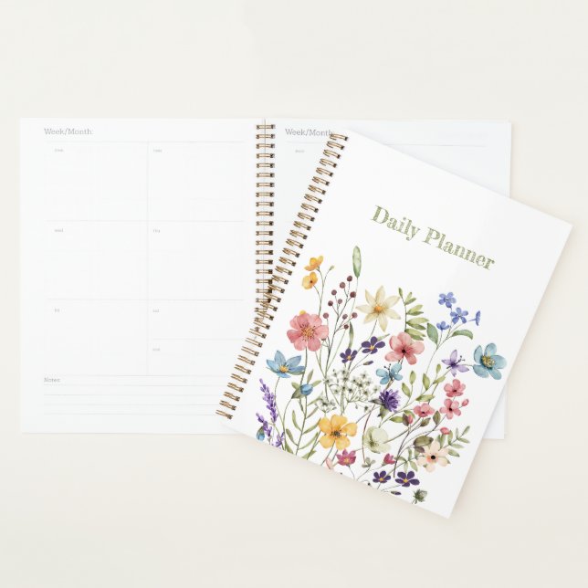 Whimsical Wildflower Bloom Colorful Spring Planer (Anzeige)