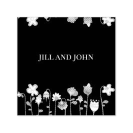 Whimsical Wildflower Dunkle Hochzeit Permastempel